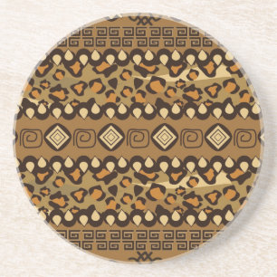 African cheetah skin pattern coaster