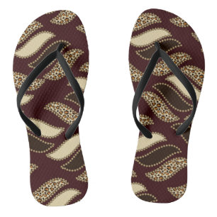 African cheetah skin pattern thongs