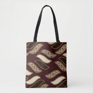 African cheetah skin pattern tote bag