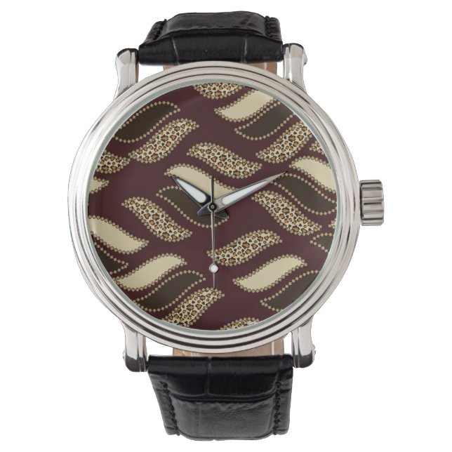African cheetah skin pattern watch (Front)