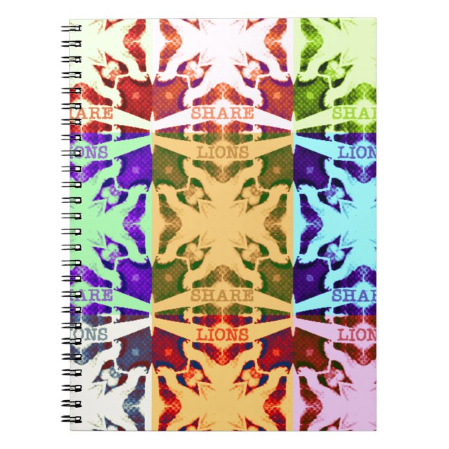 African Chequered Pop art Culture colourful patter Notebook (Front)