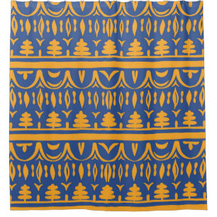 African Chevrons: Ethnic Tribal Pattern Shower Curtain