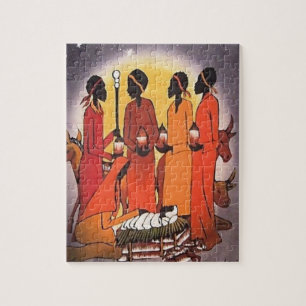 African Christmas Nativity Scene Jigsaw Puzzle