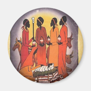 African Christmas Nativity Scene Magnet