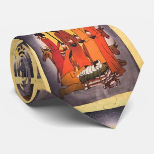 African Christmas Nativity Scene Tie