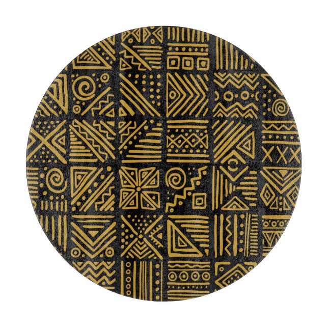 African clash: ethnic tribal seamless. cutting board (Front)