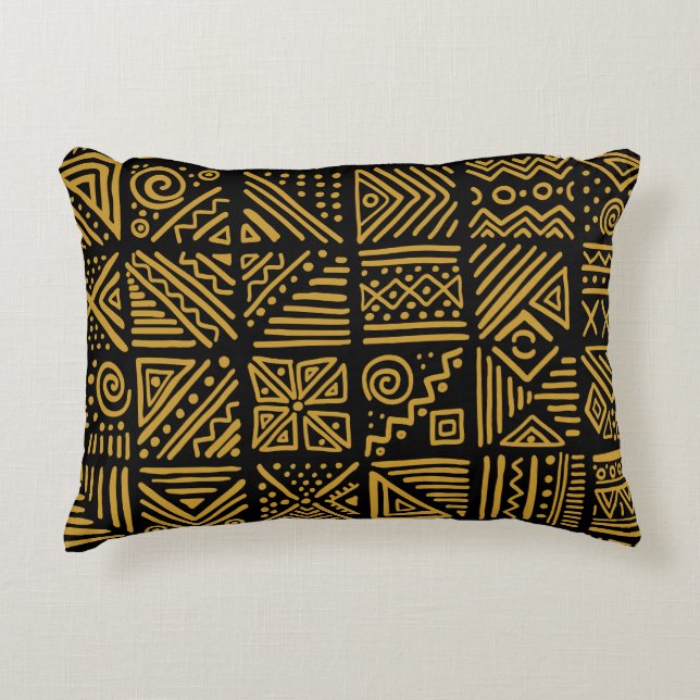 African clash: ethnic tribal seamless. decorative cushion (Front)