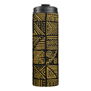 African clash: ethnic tribal seamless. thermal tumbler