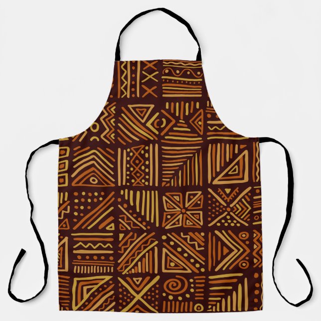 African clash seamless pattern in ethnic tribal st apron (Front)