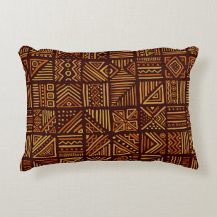 African clash seamless pattern in ethnic tribal st decorative cushion