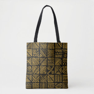 African clash vintage seamless pattern in ethnic t tote bag
