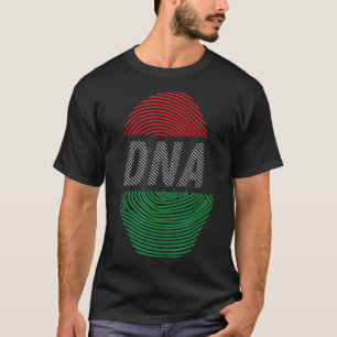 African Color DNA Thumb Finger Print Graphic  T-Shirt