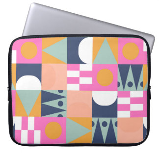 African colour block, geometric pattern. laptop sleeve