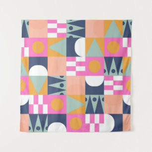 African colour block, geometric pattern. tapestry