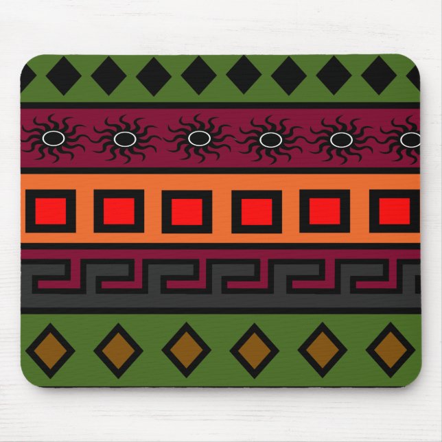 African coloured pattern mouse pad (Front)