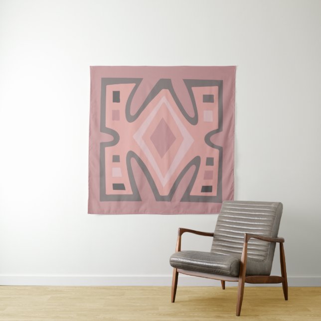 African colourful modernist pattern tapestry (In Situ)