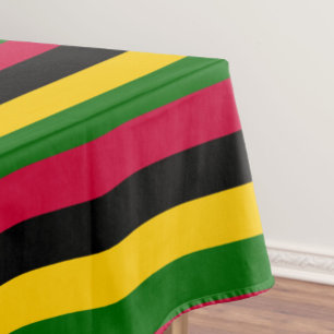 African Colours Stripes Pattern Design Tablecloth