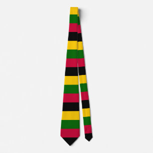 African Colours Stripes Pattern Design  Tie