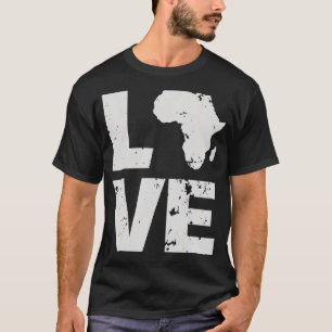 African Continent Map I Love Africa T-Shirt