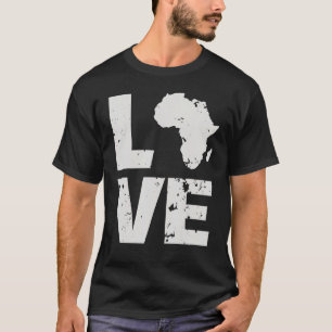 African Continent Map I Love Africa T-Shirt