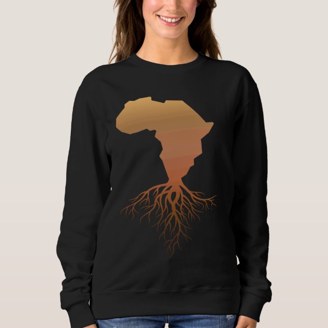 African Continent Roots African Pride Black Cultur Sweatshirt (Front)