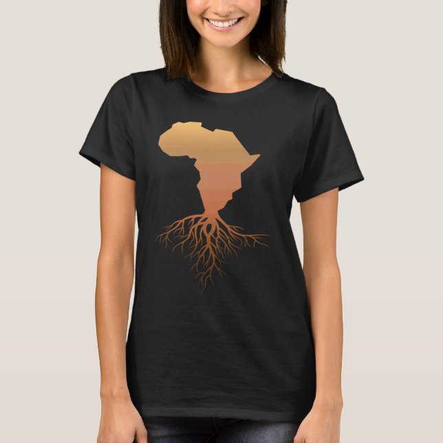 African Continent Roots African Pride Black Cultur T-Shirt (Front)