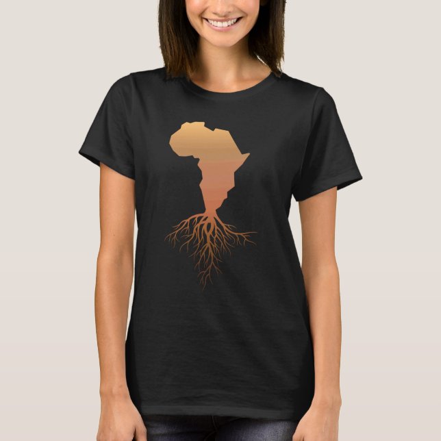 African Continent Roots African Pride Black Cultur T-Shirt (Front)