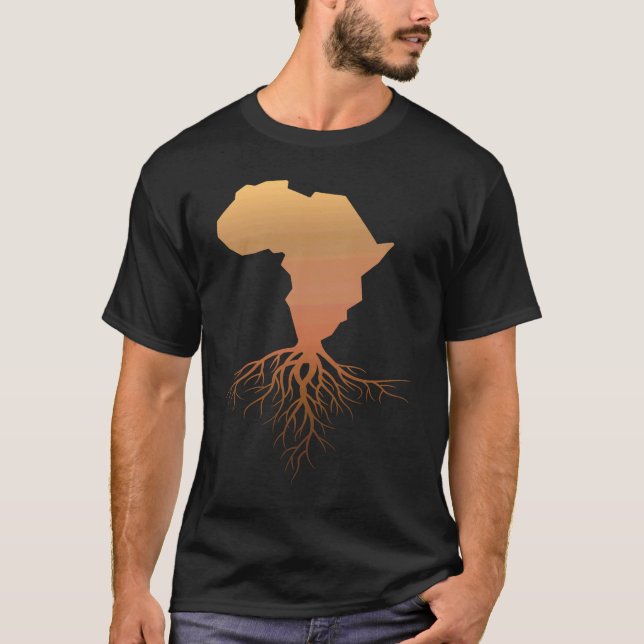 African Continent Roots African Pride Black Cultur T-Shirt (Front)