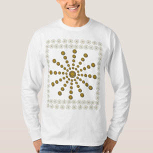 African Cool Sunflower Polka Dot Art Print Design T-Shirt