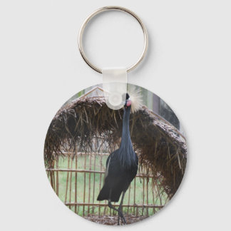 african crown crane key ring