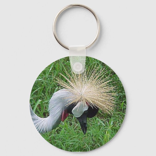 African Crowned Crane Key Ring (Front)