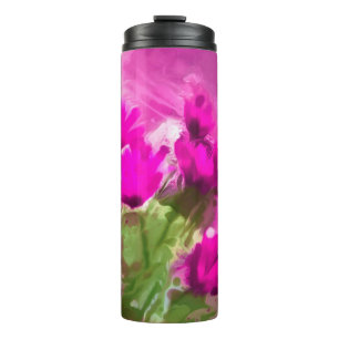 African Daisies With Wall Purple Watercolor Thermal Tumbler