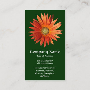 African Daisy - Dark Green Business Card