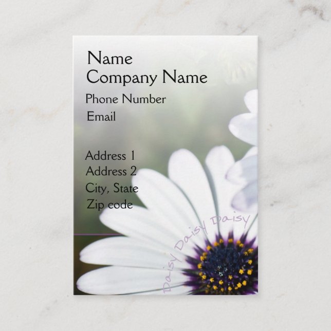 African Daisy Floral Business Card (Front)