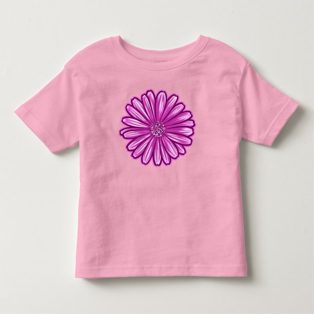 African Daisy Flower, Realistic Illustration Toddler T-Shirt (Front)
