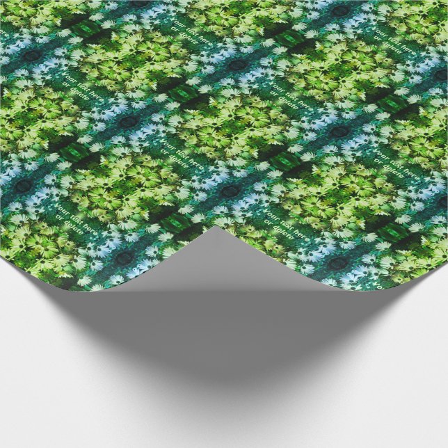 African Daisy Flowers Abstract Personalised Wrapping Paper (Corner)