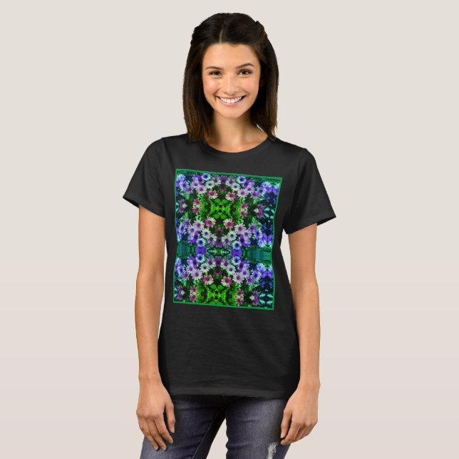 African Daisy Flowers Colourful Abstract   T-Shirt (Front Full)