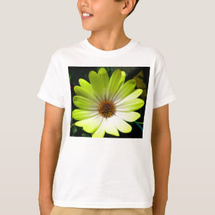 African Daisy Fluorescent Yellow Girls T Shirt