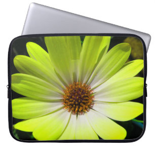 African Daisy Fluorescent Yellow Laptop Bag
