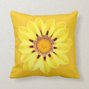 African Daisy / Gazania - Mustard Gold Cushion