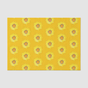 African Daisy / Gazania, Mustard Yellow Tissue Paper