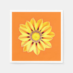 African Daisy / Gazania - Orange and Yellow Napkin