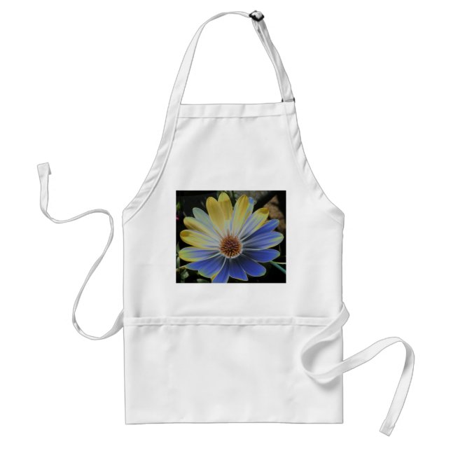 African Daisy Lapis and Gold Apron (Front)