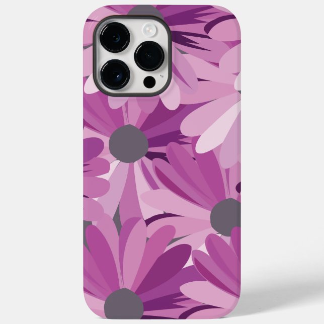 African Daisy Purple Floral Case-Mate iPhone Case (Back)