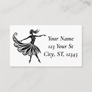 African Dancer Silhouette Art Thunder_Thunder_Cove Business Card