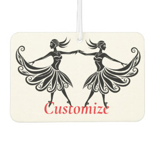 African Dancer Silhouette Art Thunder_Thunder_Cove Car Air Freshener