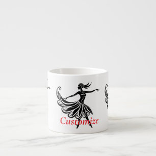 African Dancer Silhouette Art Thunder_Thunder_Cove Espresso Cup