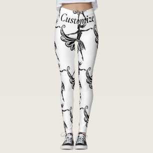 African Dancer Silhouette Art Thunder_Thunder_Cove Leggings
