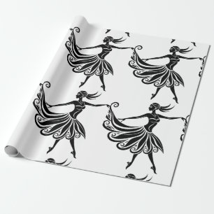 African Dancer Silhouette Art Thunder_Thunder_Cove Wrapping Paper