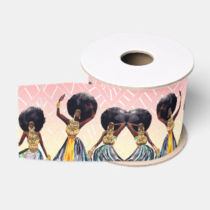 African Dancers Grosgrain Ribbon